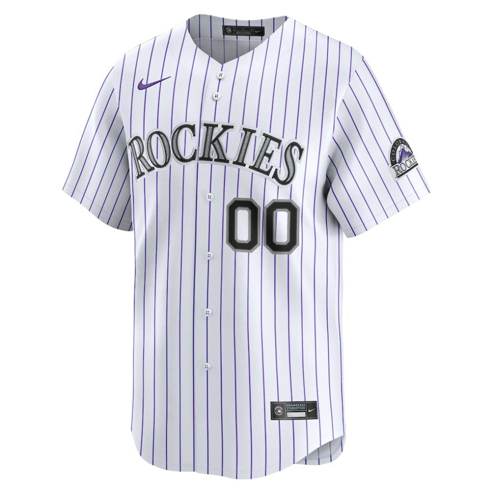 White Colorado Rockies Nike Home Limited Custom Jersey