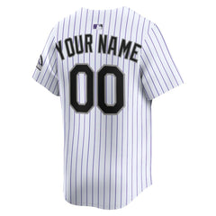 White Colorado Rockies Nike Home Limited Custom Jersey