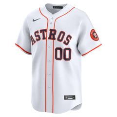White Houston Astros Nike Home Limited Custom Jersey