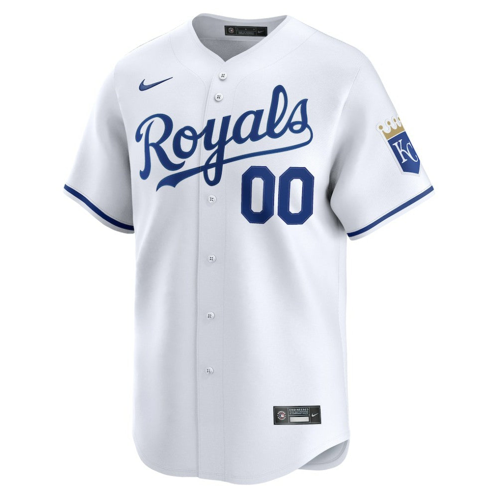 White Kansas City Royals Nike Home Limited Custom Jersey