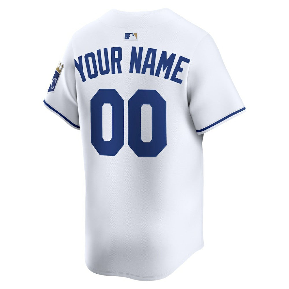 White Kansas City Royals Nike Home Limited Custom Jersey