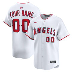 White Los Angeles Angels Nike Home Limited Custom Jersey