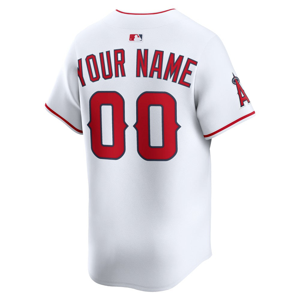 White Los Angeles Angels Nike Home Limited Custom Jersey