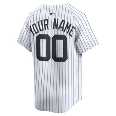 White New York Yankees Nike Home Limited Custom Jersey