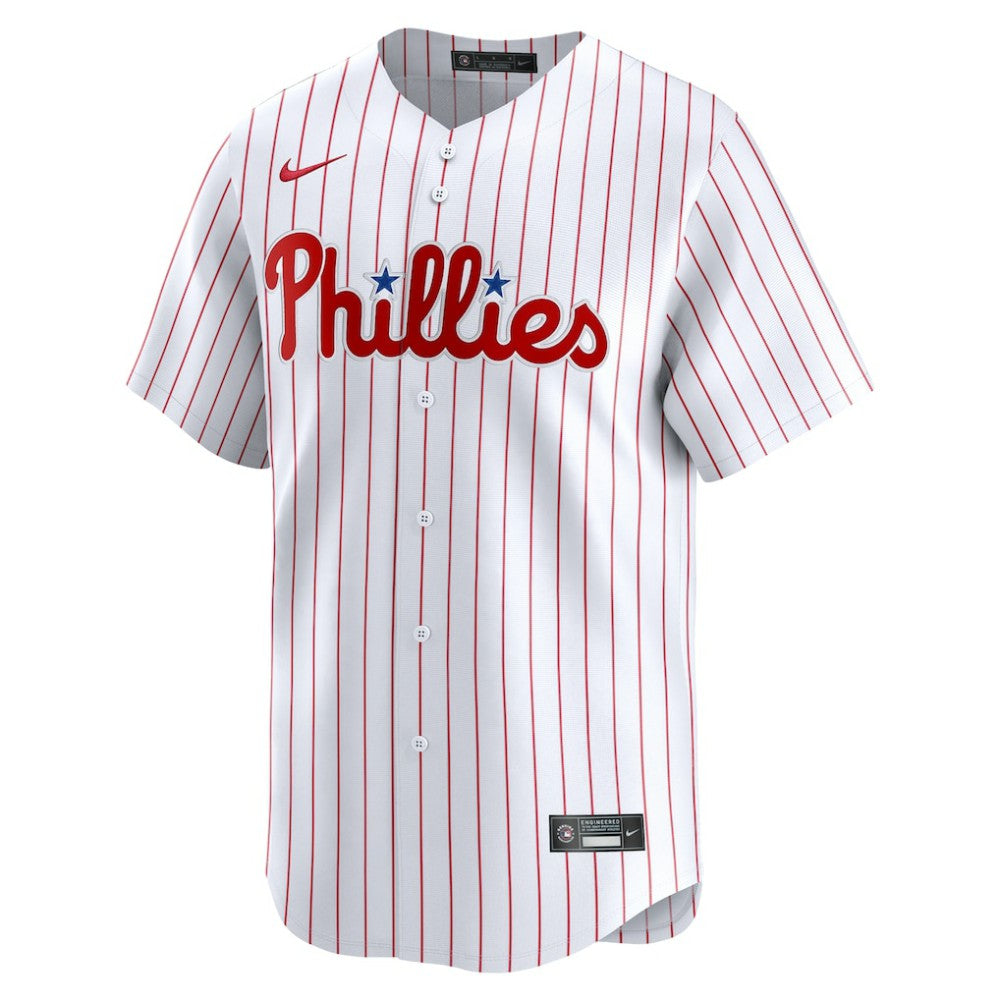 White Philadelphia Phillies Nike Home Limited Custom Jersey