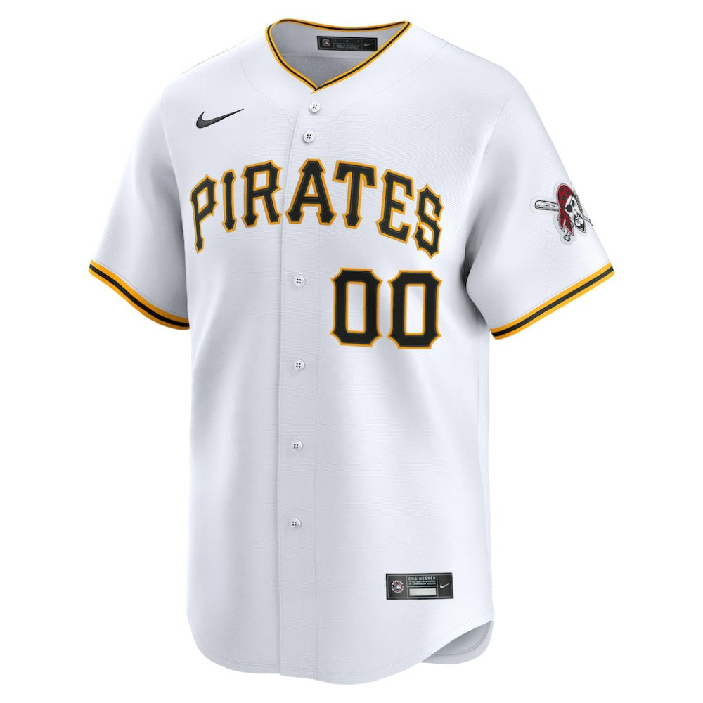 White Pittsburgh Pirates Nike Home Limited Custom Jersey