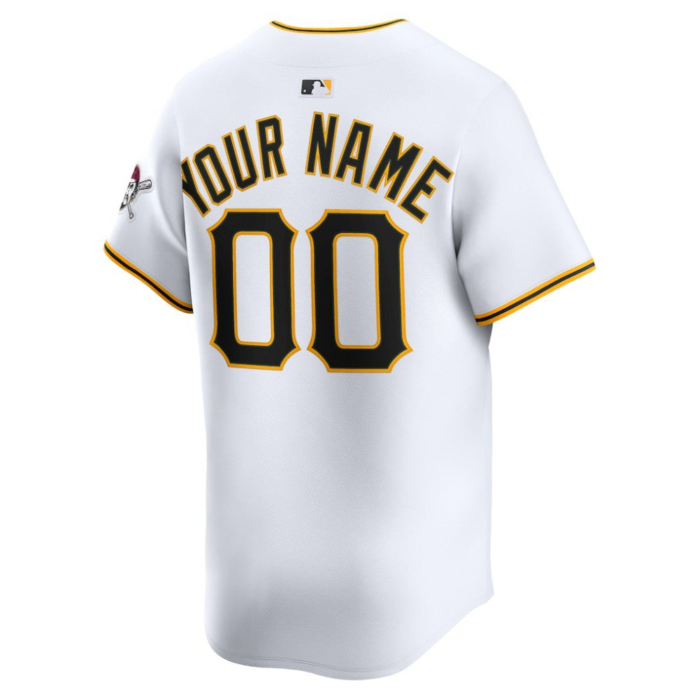 White Pittsburgh Pirates Nike Home Limited Custom Jersey