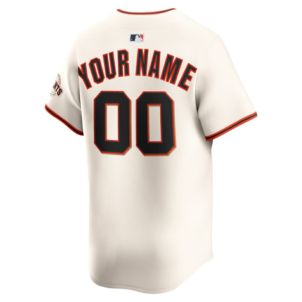 Cream San Francisco Giants Nike Home Limited Custom Jersey