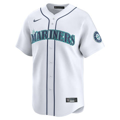 White Seattle Mariners Nike Home Limited Custom Jersey