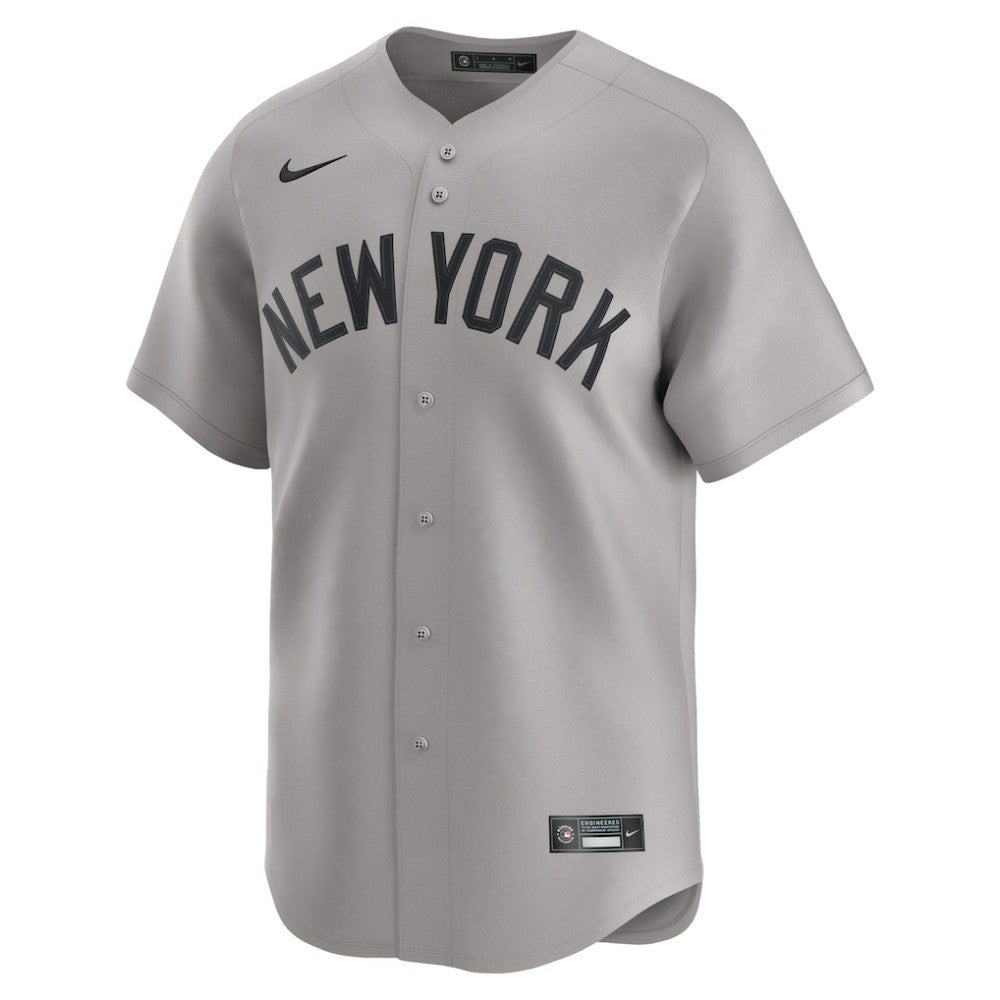 Gray New York Yankees Nike Away Limited Custom Jersey