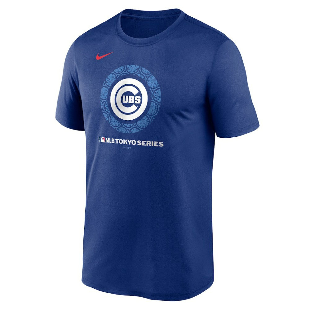 Royal Chicago Cubs Nike 2025 MLB World Tour: Tokyo Series Legend Logo Performance T-Shirt