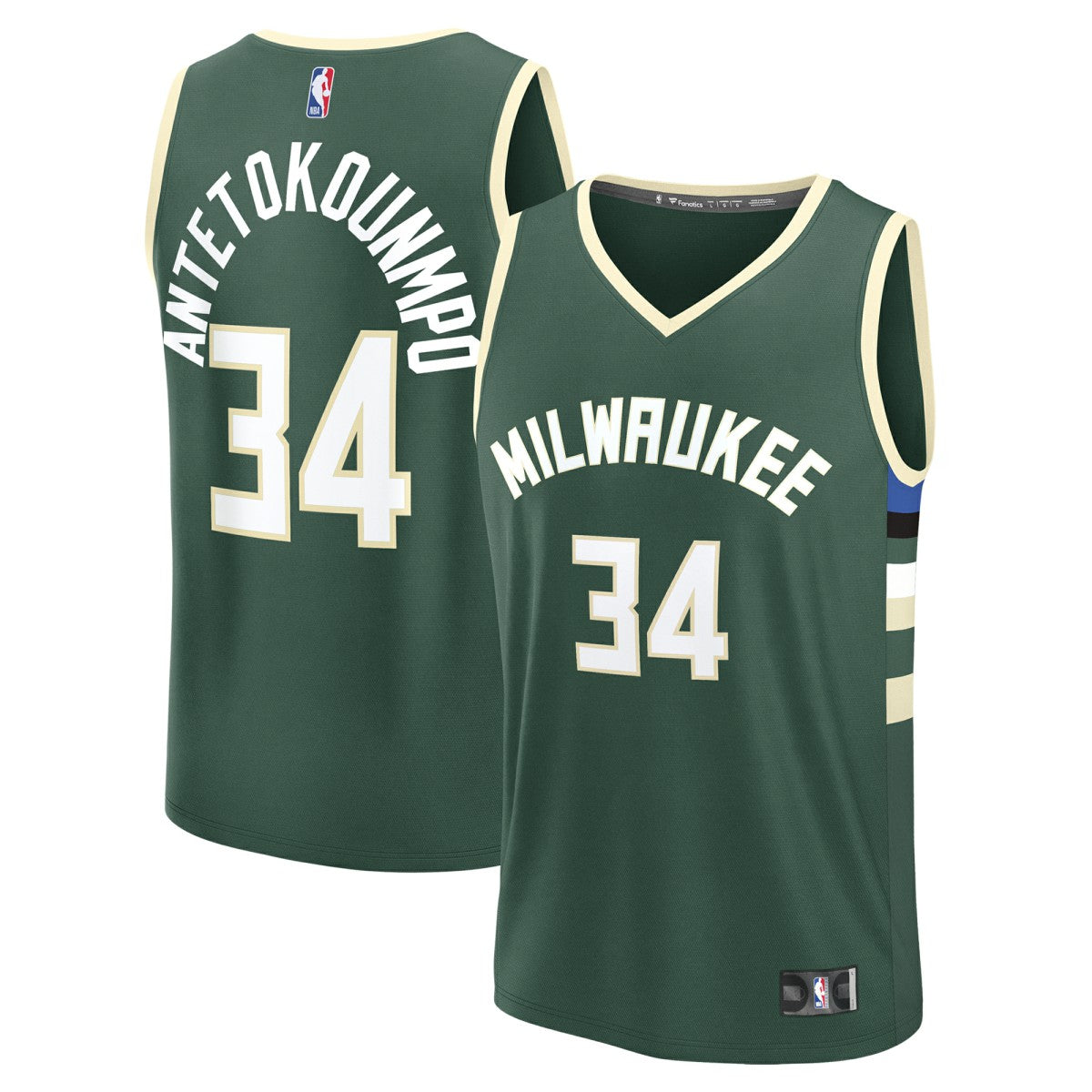 Fanatics Giannis Antetokounmpo Milwaukee Bucks Youth Fast Break Replica Player Jersey