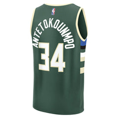Fanatics Giannis Antetokounmpo Milwaukee Bucks Youth Fast Break Replica Player Jersey