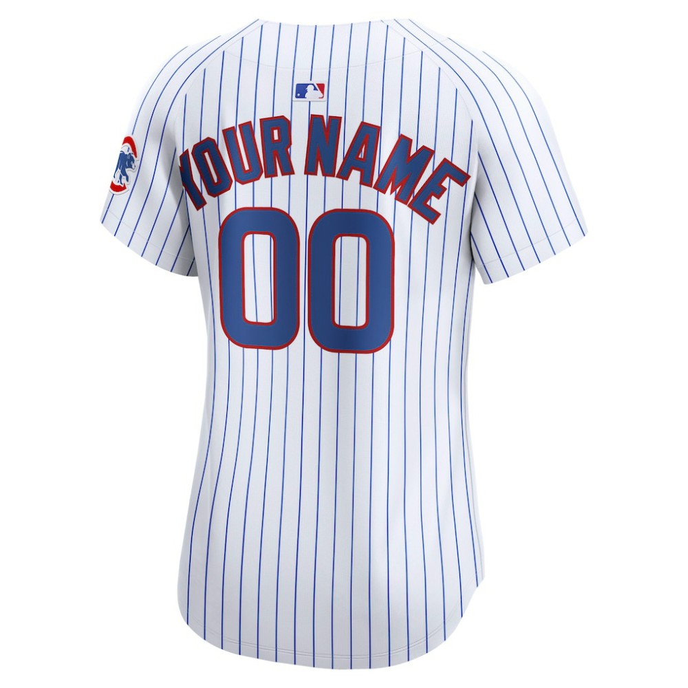 White Chicago Cubs Nike Women's Home Limited Custom Jersey
