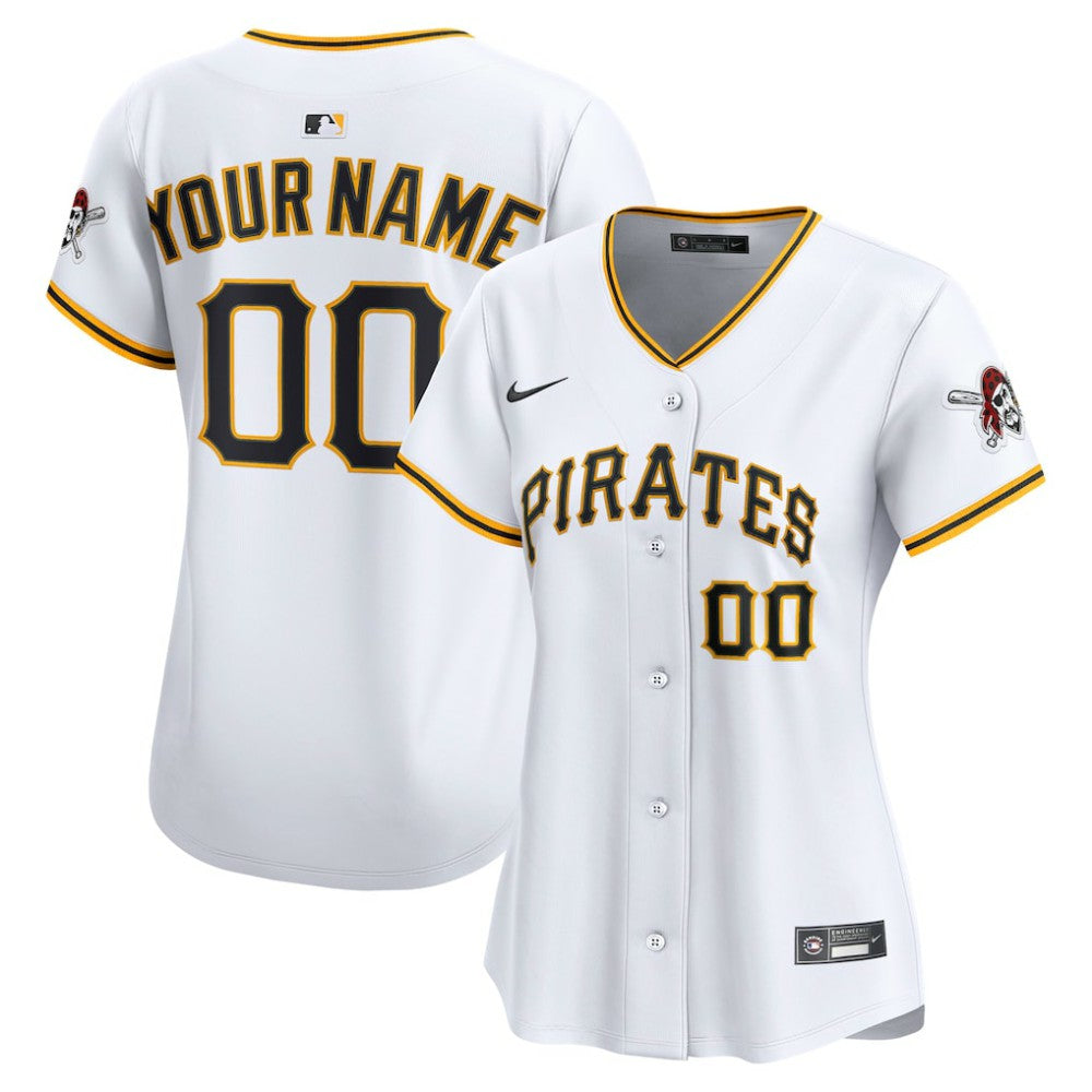 White Pittsburgh Pirates Nike Women's Home Limited Custom Jersey