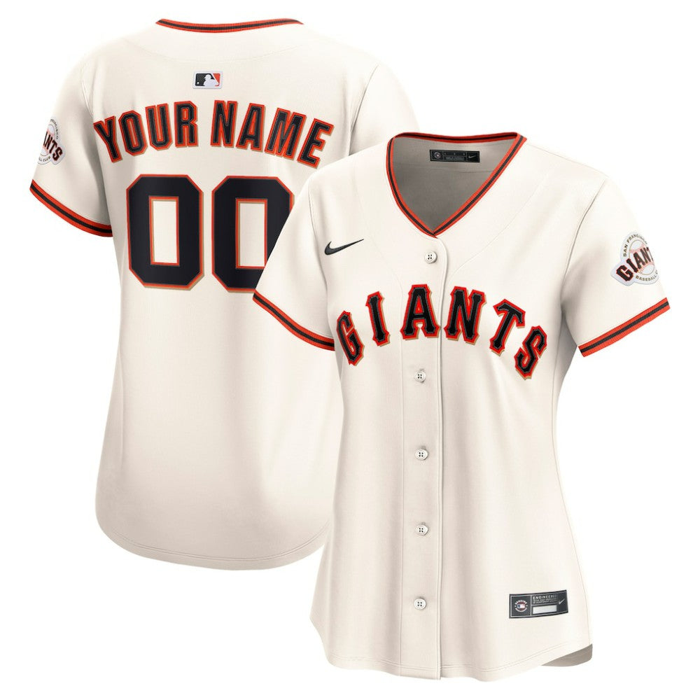 Cream San Francisco Giants Nike Women's Home Limited Custom Jersey