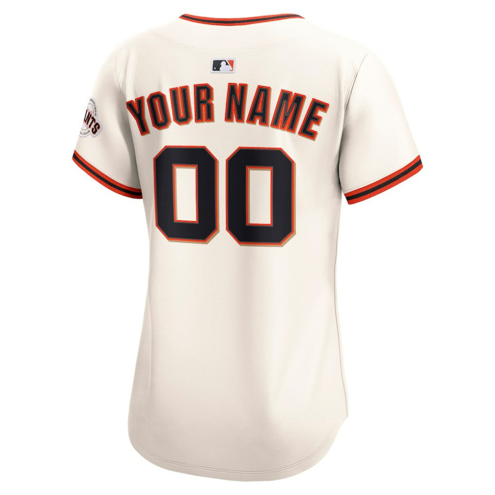 Cream San Francisco Giants Nike Women's Home Limited Custom Jersey