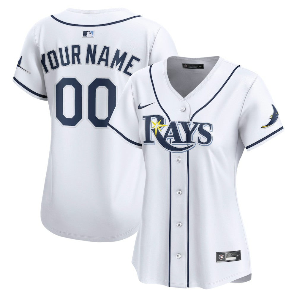 White Tampa Bay Rays Nike Women's Home Limited Custom Jersey