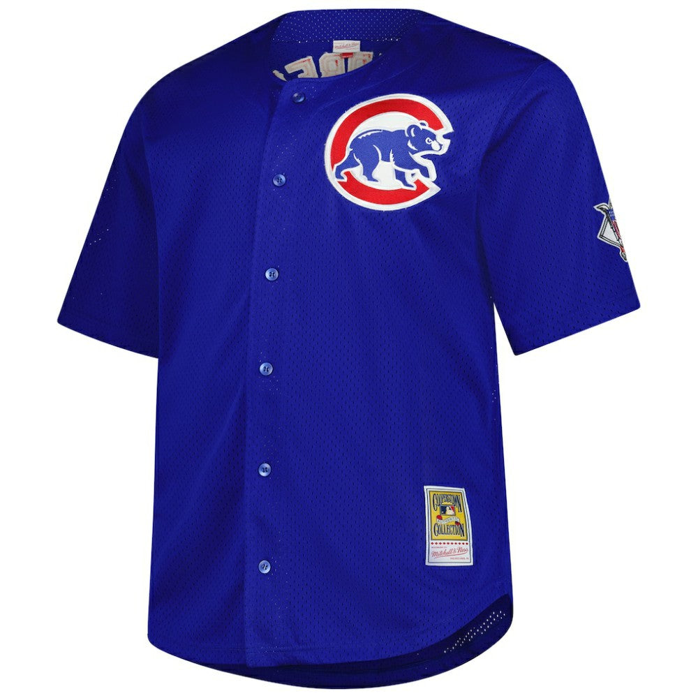 Royal Ryne Sandberg Chicago Cubs Mitchell & Ness Big & Tall Cooperstown Mesh Batting Practice Jersey