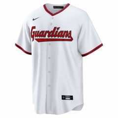 White Cleveland Guardians Nike Home Custom Replica Jersey