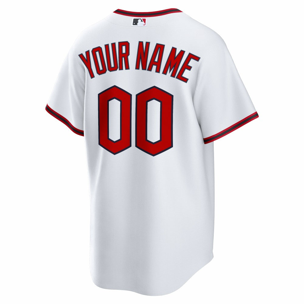 White Cleveland Guardians Nike Home Custom Replica Jersey