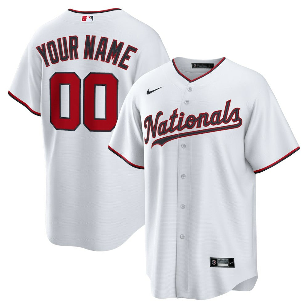 White Washington Nationals Nike Home Custom Replica Jersey