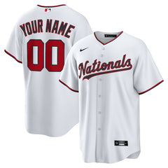 White Washington Nationals Nike Home Custom Replica Jersey
