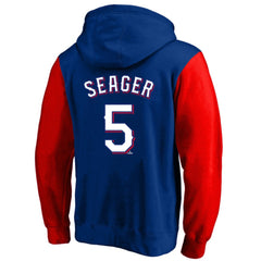 Royal Corey Seager Texas Rangers Profile Big & Tall Name & Number Fleece Pullover Hoodie