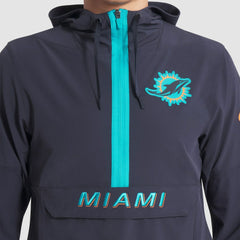 2025 Rivalries Collection Sideline Anorak Half-Zip Hoodie Jacket - Miami Dolphins Hoodies