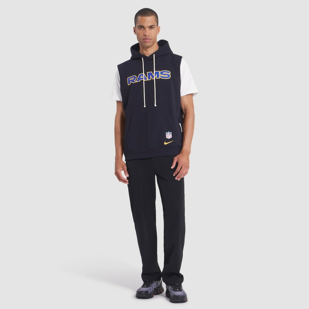 2025 Rivalries Collection Standard Issue Sideline Dri-FIT Sleeveless Hoodie - Los Angeles Rams Hoodies