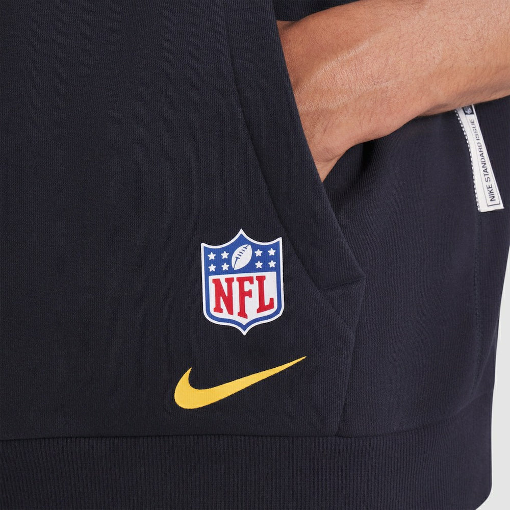 2025 Rivalries Collection Standard Issue Sideline Dri-FIT Sleeveless Hoodie - Los Angeles Rams Hoodies