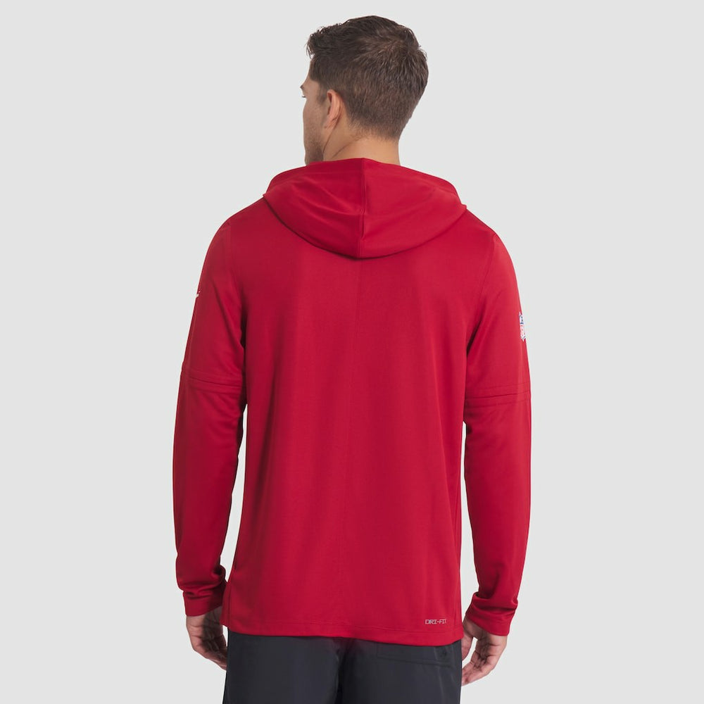 2025 Rivalries Collection Sideline Dri-FIT Long Sleeve Hoodie T-Shirt - Arizona Cardinals Hoodies