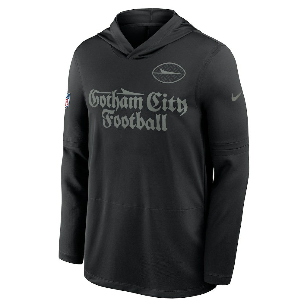 2025 Rivalries Collection Sideline Dri-FIT Long Sleeve Hoodie T-Shirt - New York Jets Hoodies