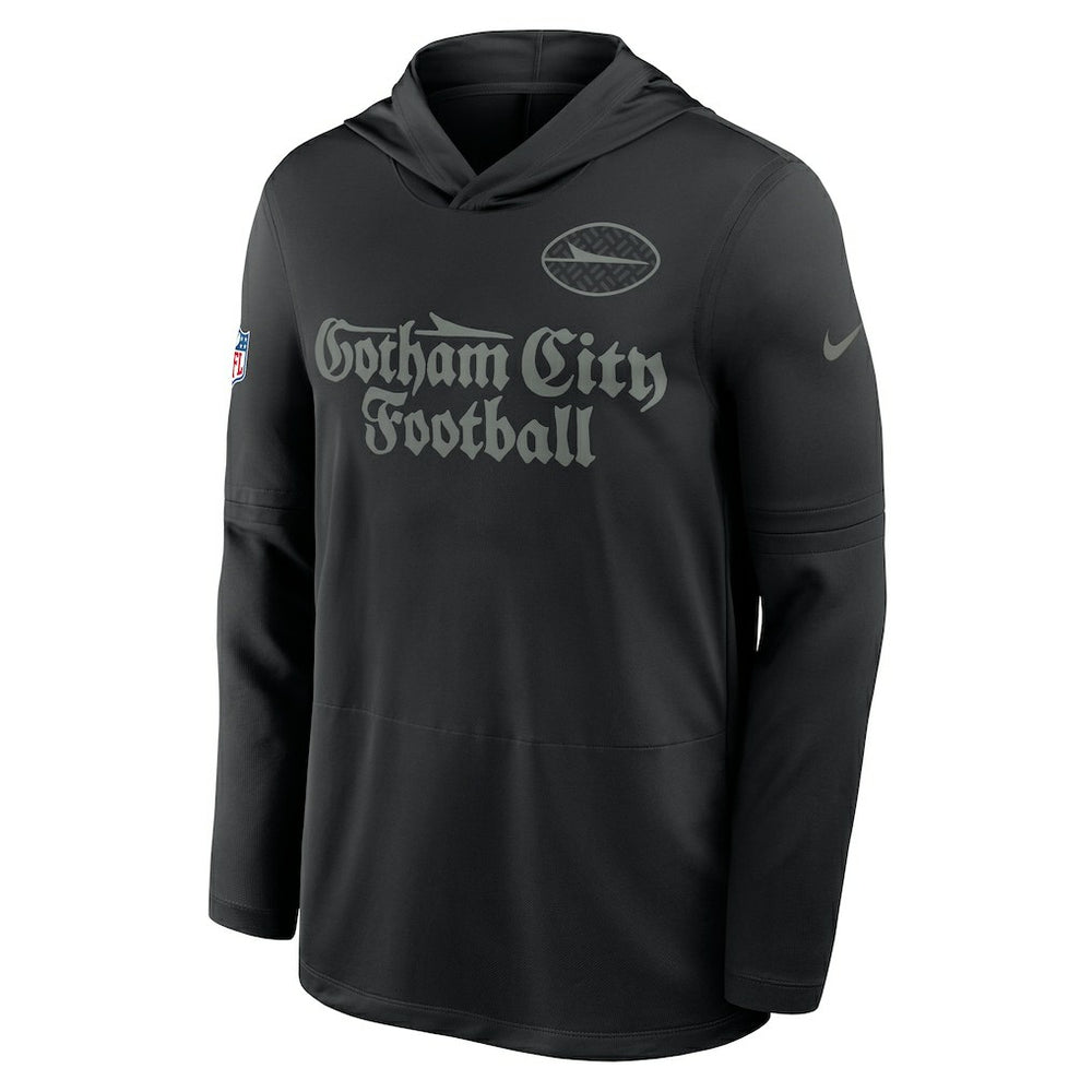 2025 Rivalries Collection Sideline Dri-FIT Long Sleeve Hoodie T-Shirt - New York Jets Hoodies