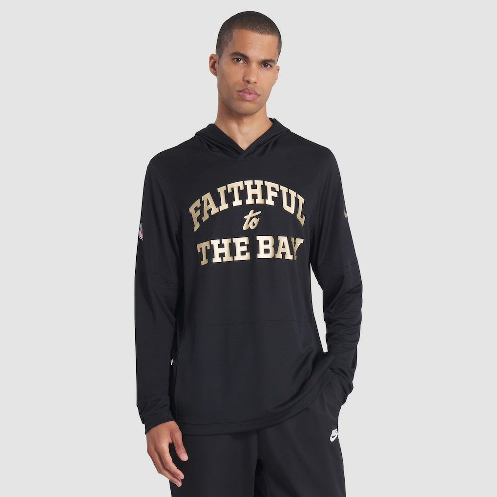 2025 Rivalries Collection Sideline Dri-FIT Long Sleeve Hoodie T-Shirt - San Francisco 49ers Hoodies