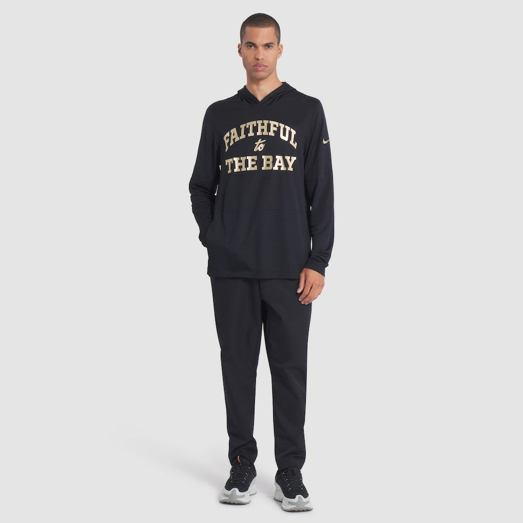 2025 Rivalries Collection Sideline Dri-FIT Long Sleeve Hoodie T-Shirt - San Francisco 49ers Hoodies