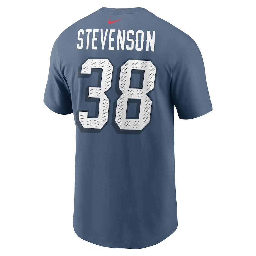 Rhamondre Stevenson  2025 Rivalries Collection Player Name & Number T-Shirt - New England Patriots T-shirts