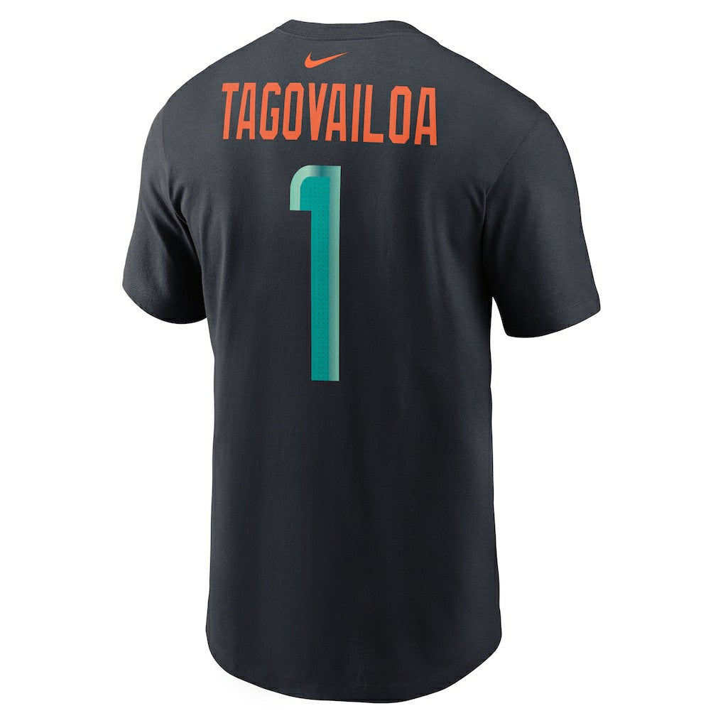 Tua Tagovailoa  2025 Rivalries Collection Player Name & Number T-Shirt - Miami Dolphins T-shirts