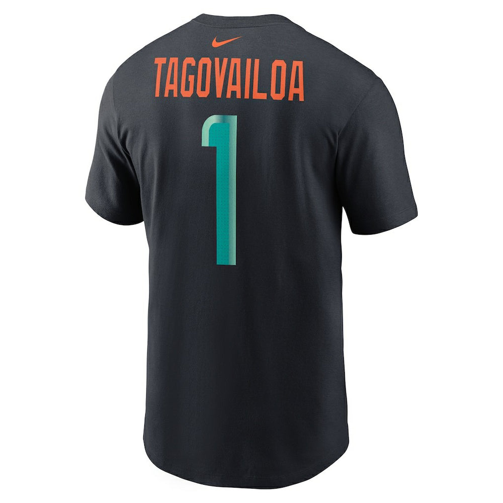 Tua Tagovailoa  2025 Rivalries Collection Player Name & Number T-Shirt - Miami Dolphins T-shirts