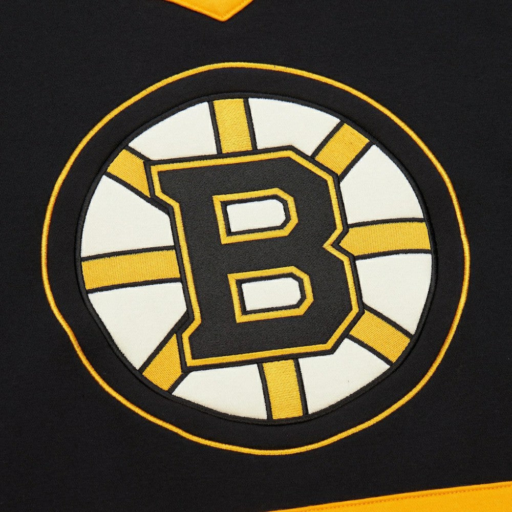 NHL Boston Bruins Mitchell & Ness Women's Heritage Lace-Up Pullover Sweatshirt