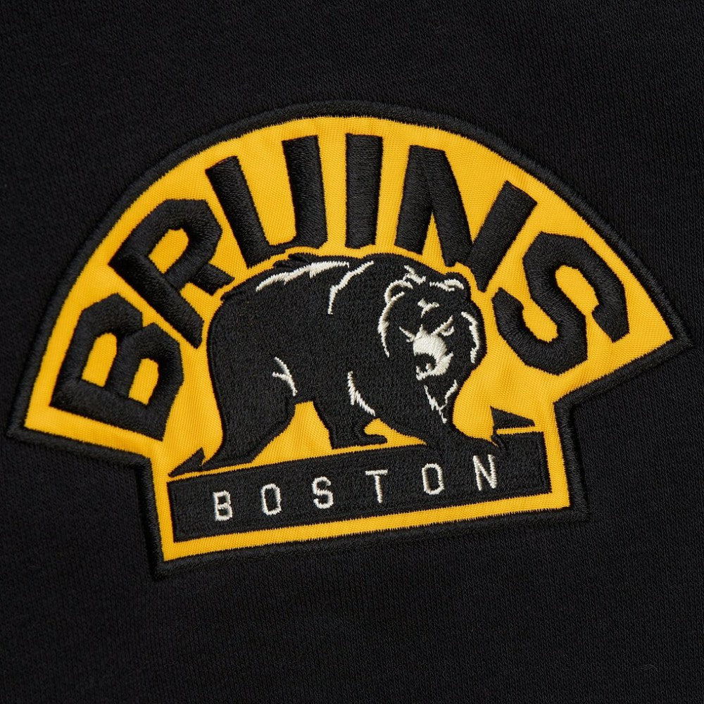 NHL Boston Bruins Mitchell & Ness Women's Heritage Lace-Up Pullover Sweatshirt