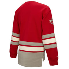 NHL Detroit Red Wings Mitchell & Ness Women's Heritage Lace-Up Pullover Sweatshirt