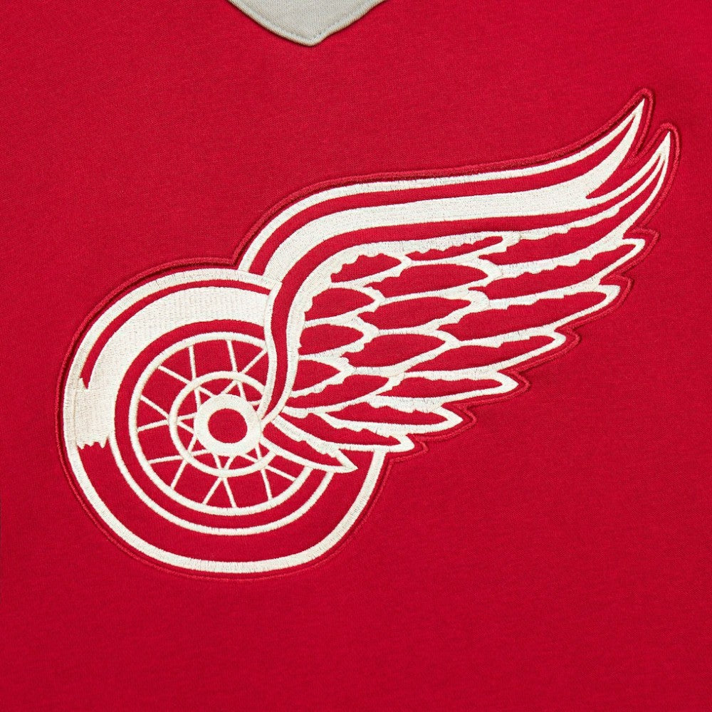 NHL Detroit Red Wings Mitchell & Ness Women's Heritage Lace-Up Pullover Sweatshirt