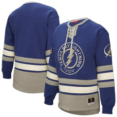 NHL Tampa Bay Lightning Mitchell & Ness Women's Heritage Lace-Up Pullover Sweatshirt