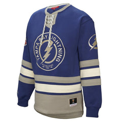 NHL Tampa Bay Lightning Mitchell & Ness Women's Heritage Lace-Up Pullover Sweatshirt