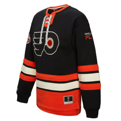 NHL Philadelphia Flyers Mitchell & Ness Women's Heritage Lace-Up Pullover Sweatshirt