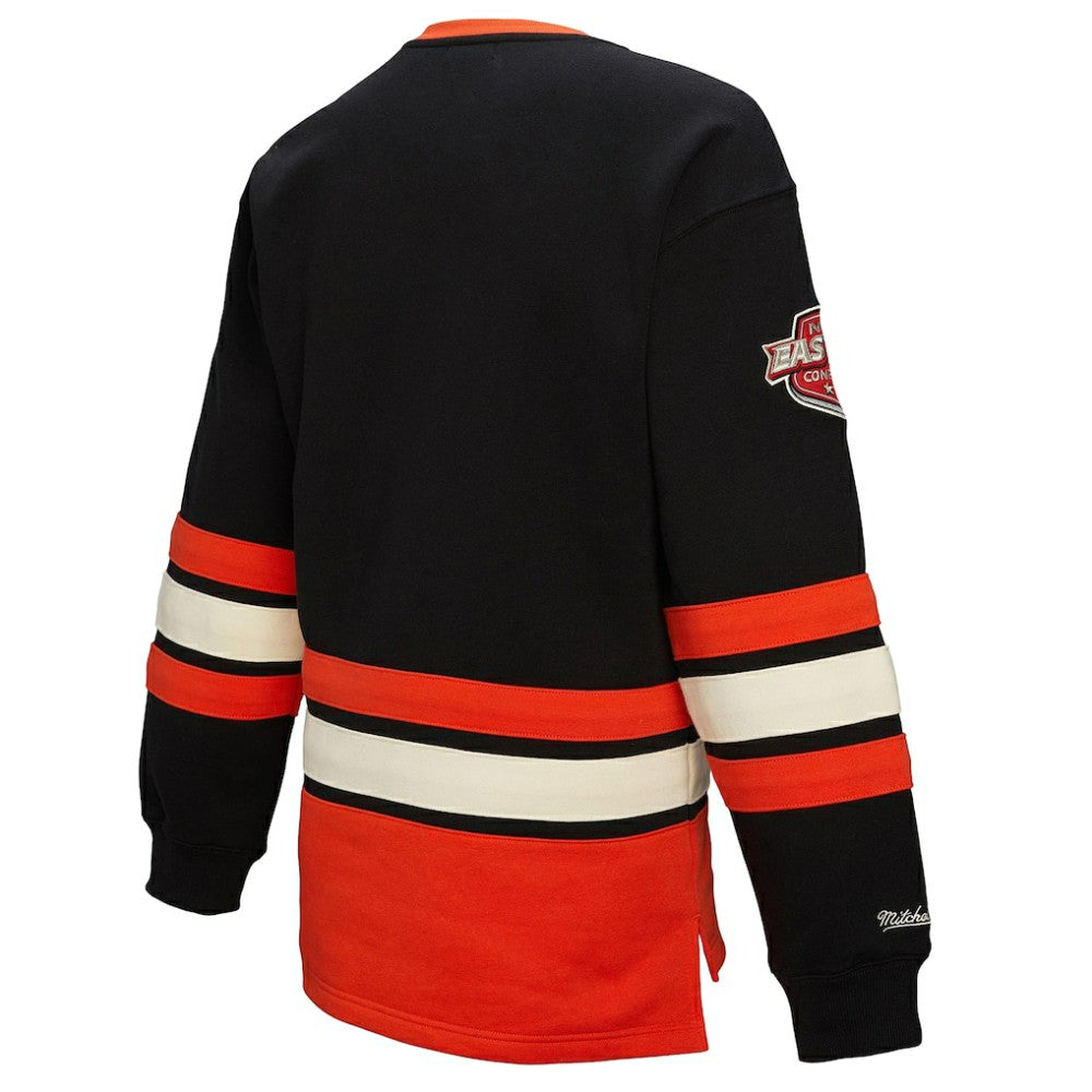 NHL Philadelphia Flyers Mitchell & Ness Women's Heritage Lace-Up Pullover Sweatshirt