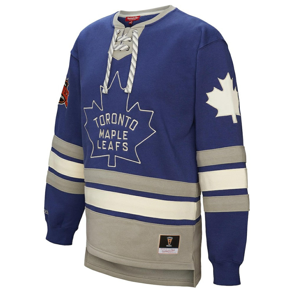 NHL Toronto Maple Leafs Mitchell & Ness Women's Heritage Lace-Up Pullover Sweatshirt