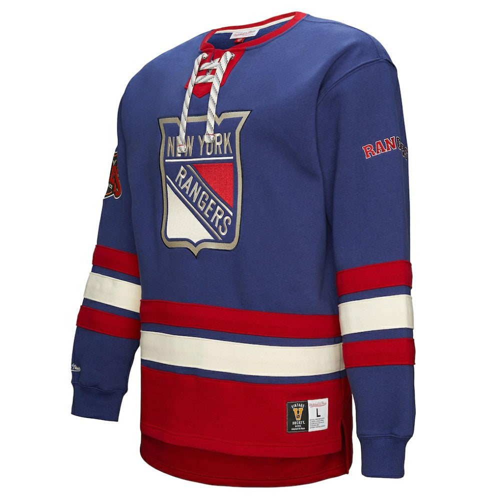 NHL New York Rangers Heritage Lace-Up Pullover Sweatshirt