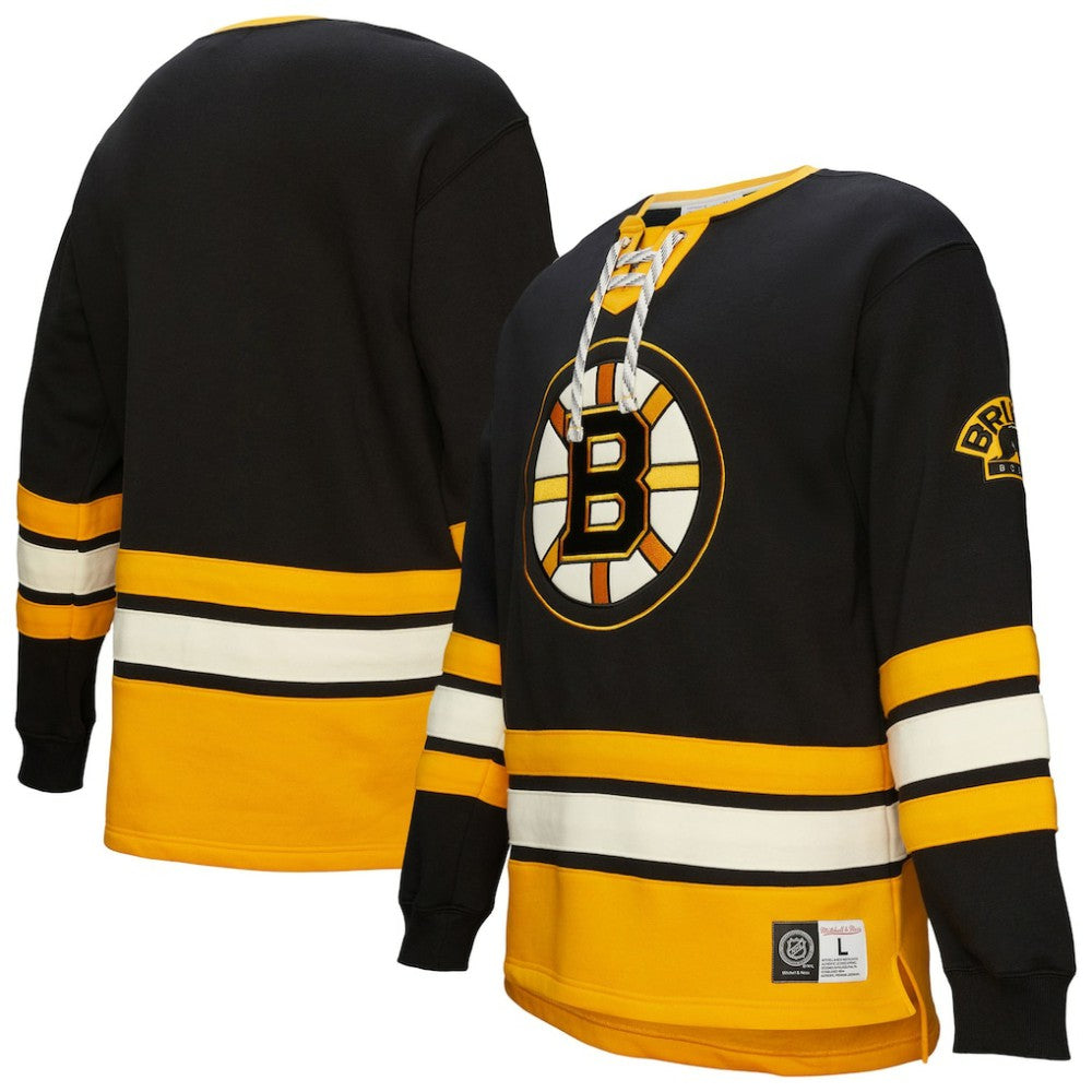 NHL Boston Bruins Heritage Lace-Up Pullover Sweatshirt